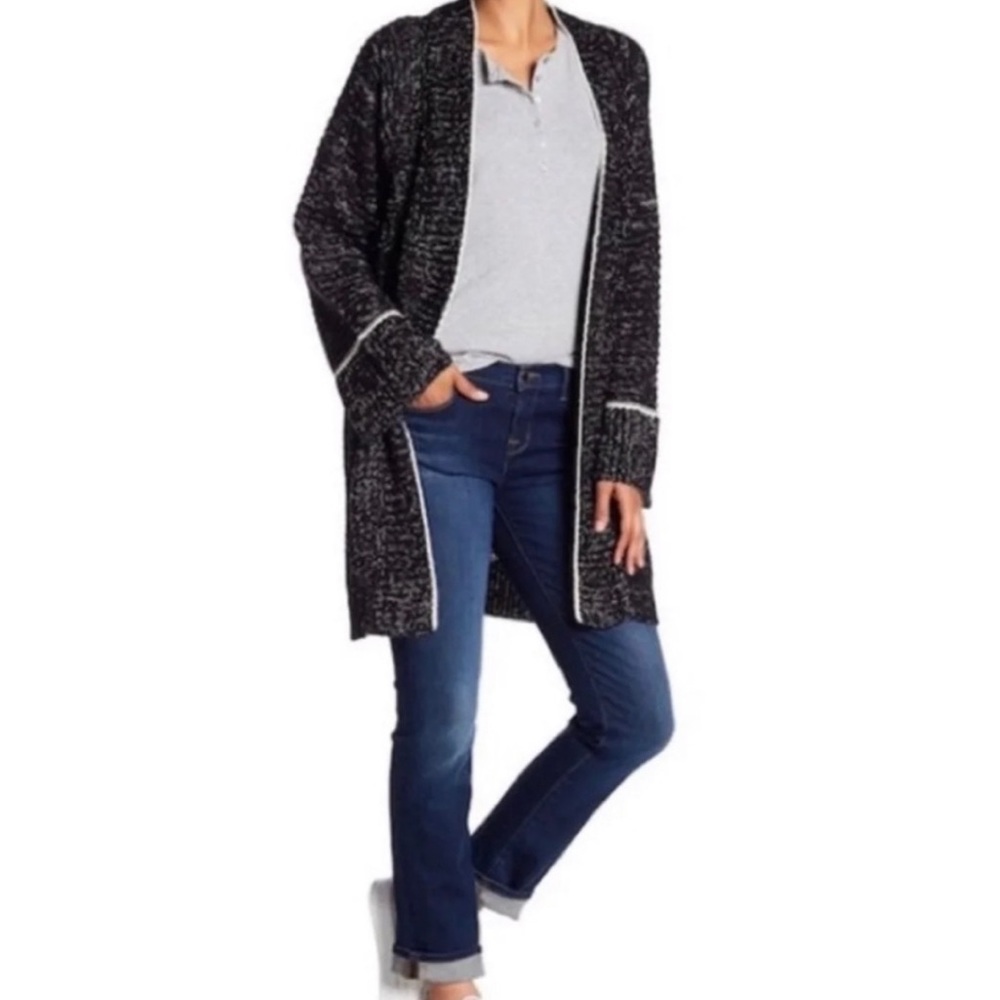 RDI Open Knit Marled Long Cardigan Sz XS
